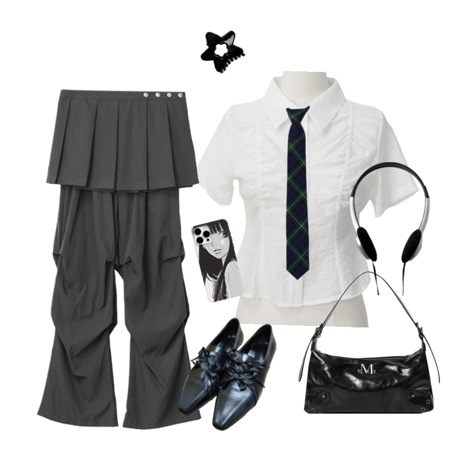 2025여름,夏コーデ,フラット,schoolcode,ootd 코디