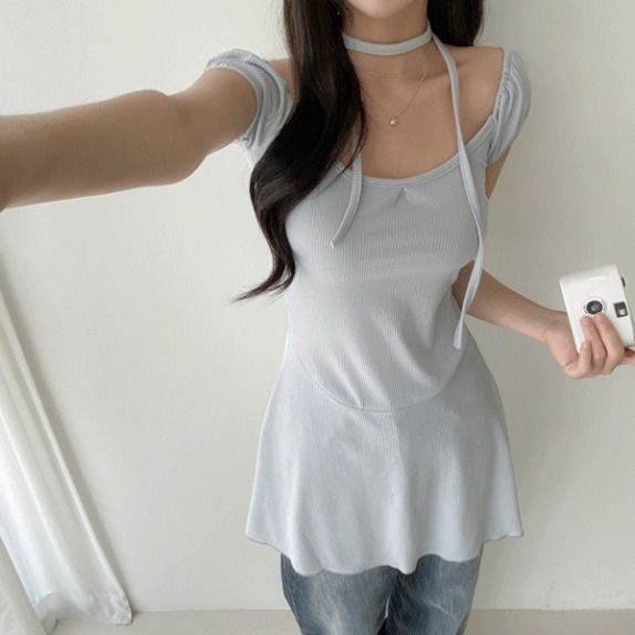 Mickey cap sleeve choker set OPS