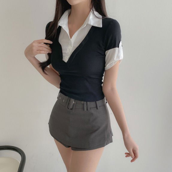 Gotsaeng Shirt Layered Short Sleeve T-Shirt