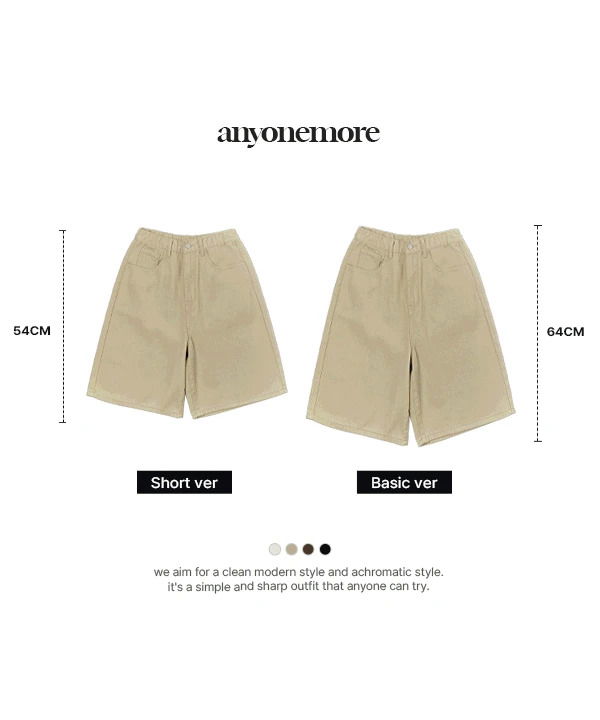 Conce Buckle Back Point Bermuda Cotton Short Pants