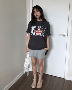 Cotton Layer Skirt Pants *Black Same-day shipping available