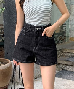 Roanti Stitch Raw Denim Shorts -2color