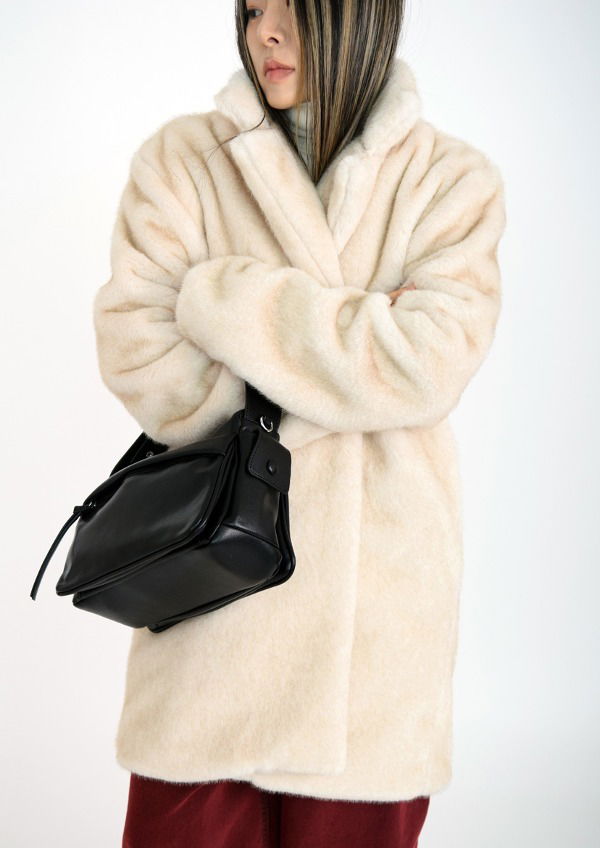 eco fur half coat