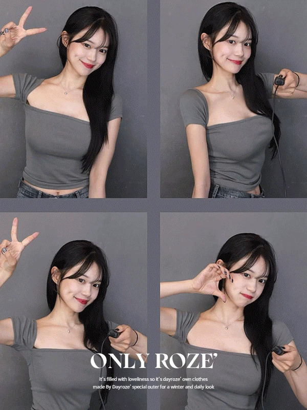 修身方領短袖3色