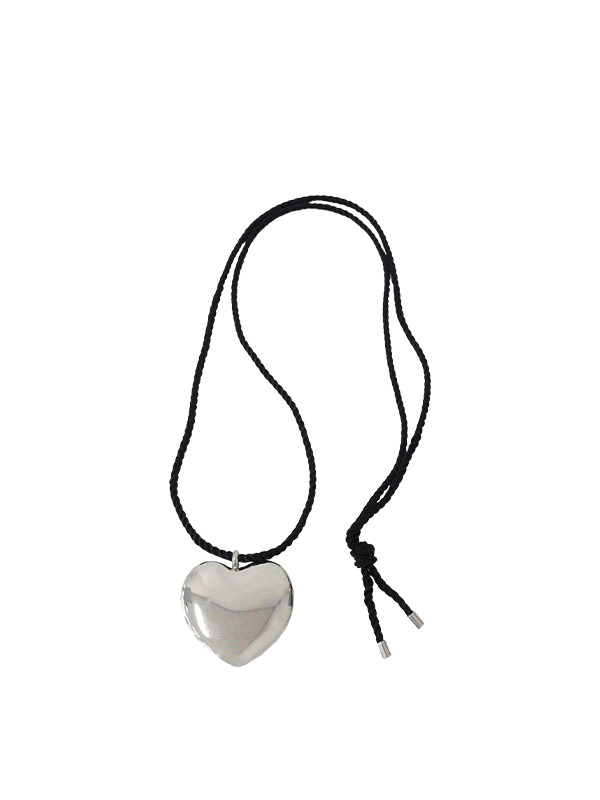 Hershey Silver Gold Heart Strap Necklace