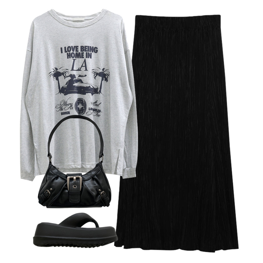 skirt,LongSleeve,sandals 코디