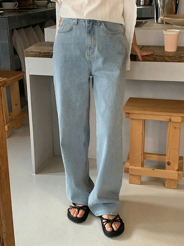 Melbourne Summer Wide Jeans Light Blue Dark Blue Denim Pants