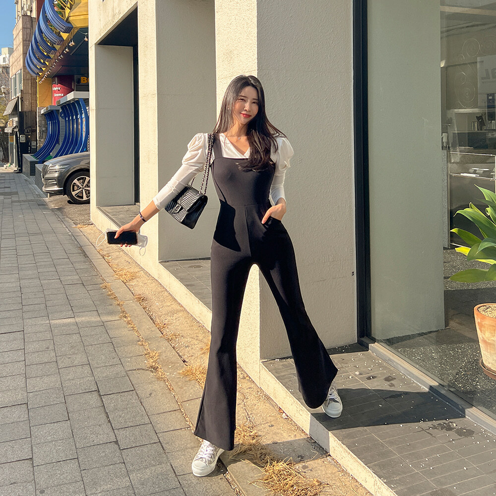 Becca Square Neck Flared Jumpsuit 長褲