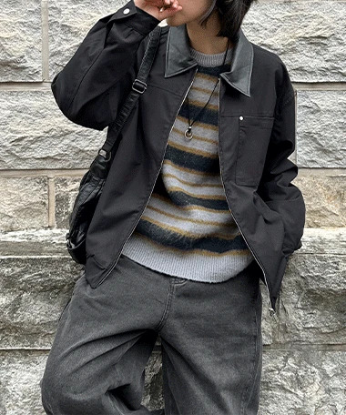Eric Colorblock Collar Work Jacket 夾克