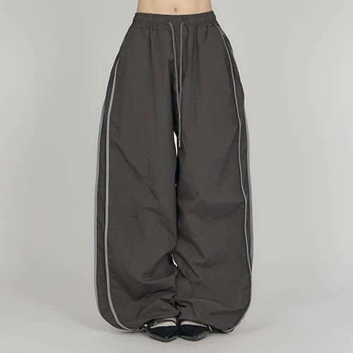 Nylon Track Wide Pants PA029