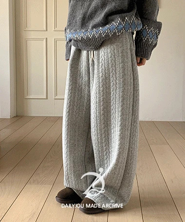 壓花休閒寬鬆長褲