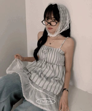 細肩帶緞面洋裝