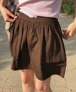 Acorn Waistband Flare Summer Midi Skirt 3 Colors