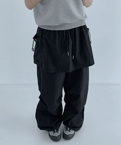 Nepin Skirt Layered Shirring Pants