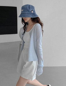 Salantem 4 Crop Round Knitwear Cardigan