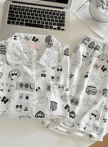 Kit Vintage Summer Short Sleeve Pajama Set