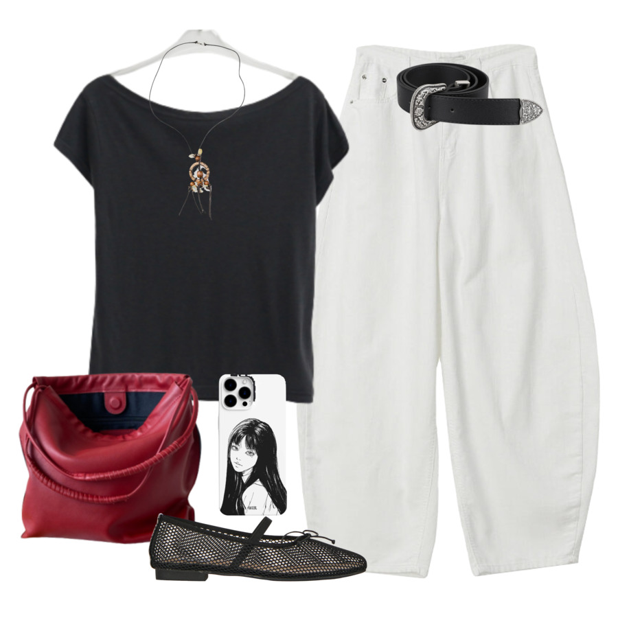 pants,sleeveless,necklace 코디