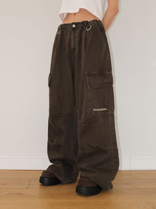 DEEP-DYED PARACHUTE PANTS