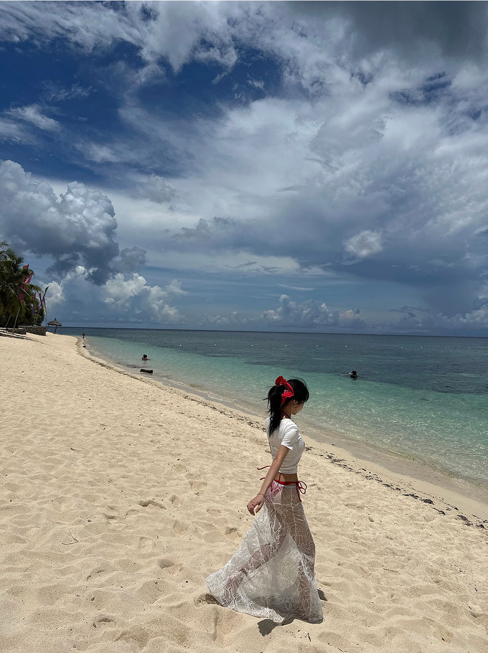 롱 스커트 모델 착용 이미지-S1L52