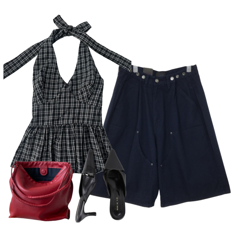 ShortPants,sleeveless,heels 코디