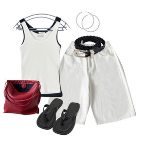 ShortPants,sleeveless,belt 코디