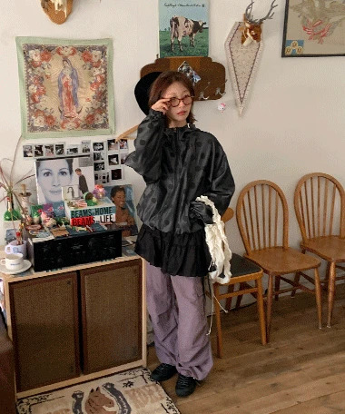 Ramiel Dot Pattern Overfit Hooded Jacket 拉鍊外套