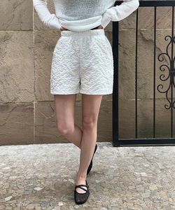 Miont Flower Embo Banding Shorts -2color