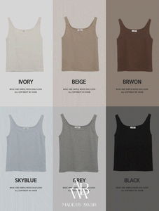 #AWABMADE:_Minute Spandex Ribbed Sleeveless -6color
