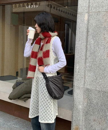 Wonderwall Layered Crochet Knitwear Dress