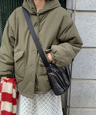 Windows Overfit Hooded Padded Jacket