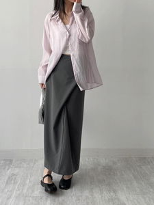 홀딩 시스루 루즈핏 셔츠 (3C)