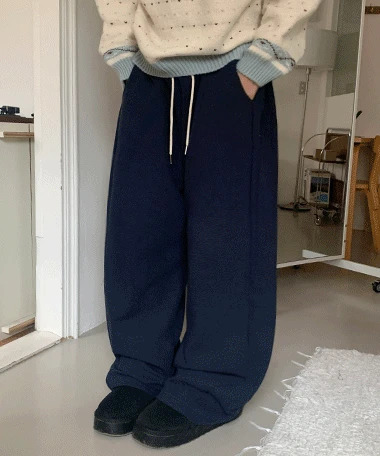 Lettuce Pintuck Wide Knitwear Banding Pants 長褲