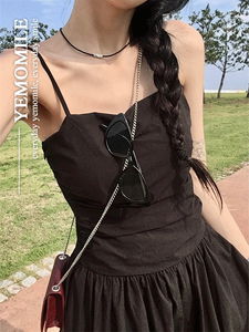 メイルスリーブレスロングワンピース