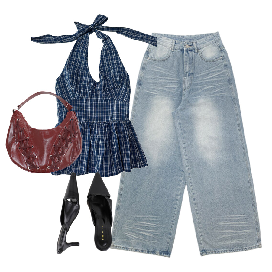 jeans,sleeveless,heels 코디