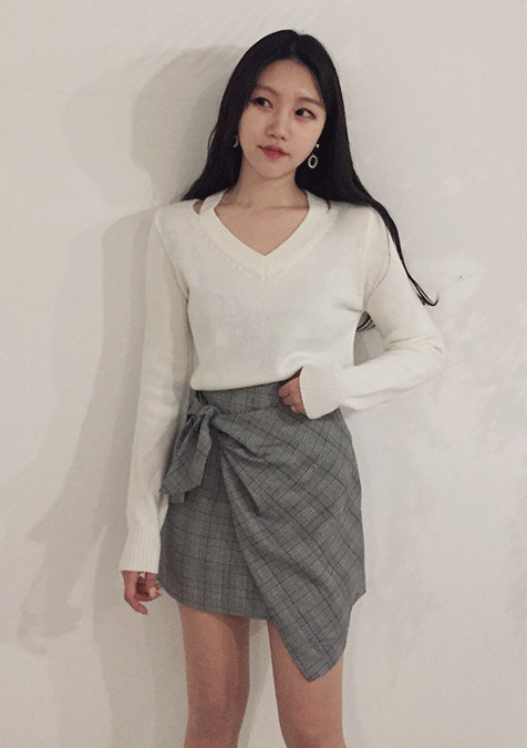 Candy check wrap skirt / 20% / Pink M only 裙子