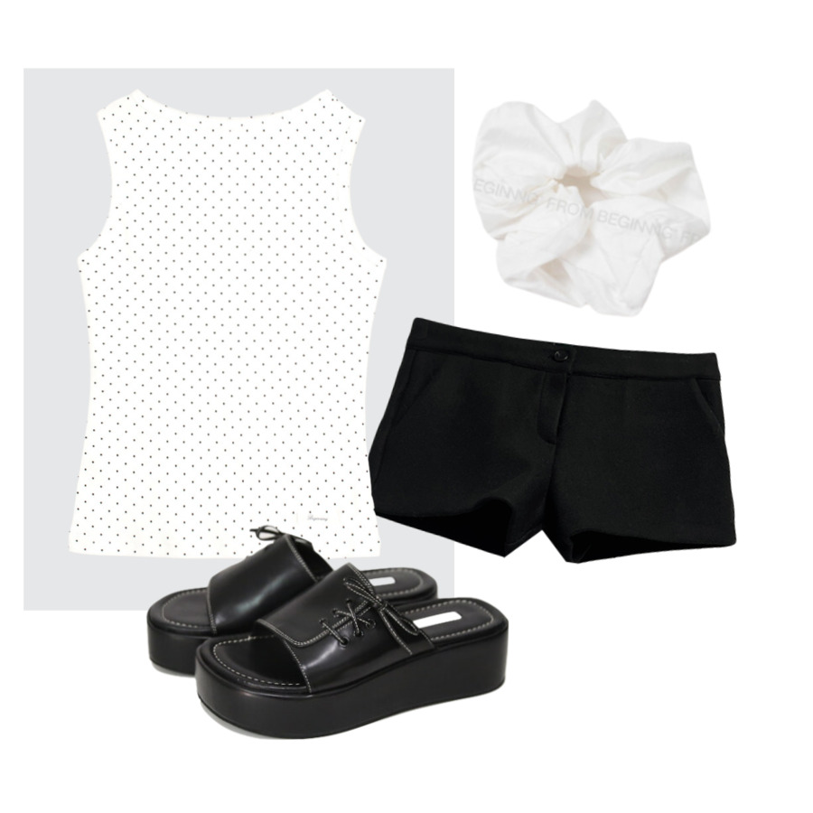 background,ShortPants,sleeveless 코디