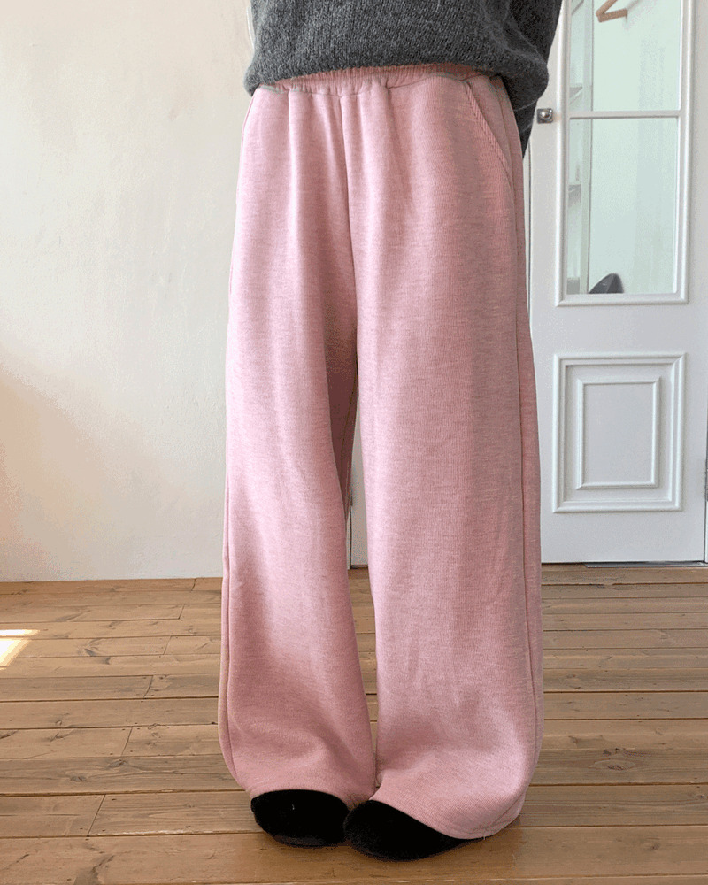 Uno Fleece-lined golden corduroy long wide pants 長褲