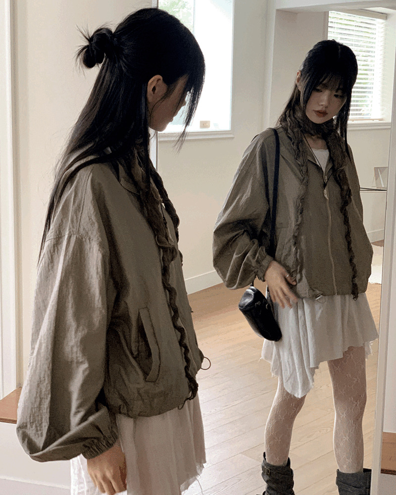 仲春閃粉長袖襯衫外套