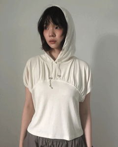 Raglan Shirring Hoodie *Navy Same-day shipping available