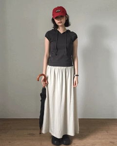 Tsuki flare long skirt