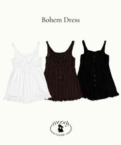 波希米亞風背心短洋裝