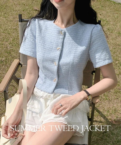 Pure Tweed Summer Short Sleeve Jacket