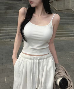 Landing Cap Built-in Ribbed Sleeveless -4 color