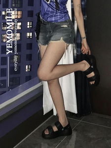 バトルダメージデニムショートパンツ