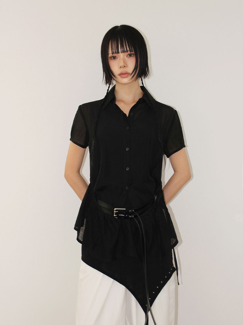 SUMMER FRILL LAYERED SHIRT (3color)