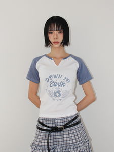 (*) EARTH WING RAGLAN TEE (3color)
