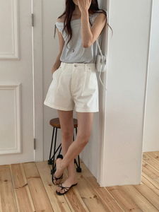 前襟蝴蝶結無袖上衣