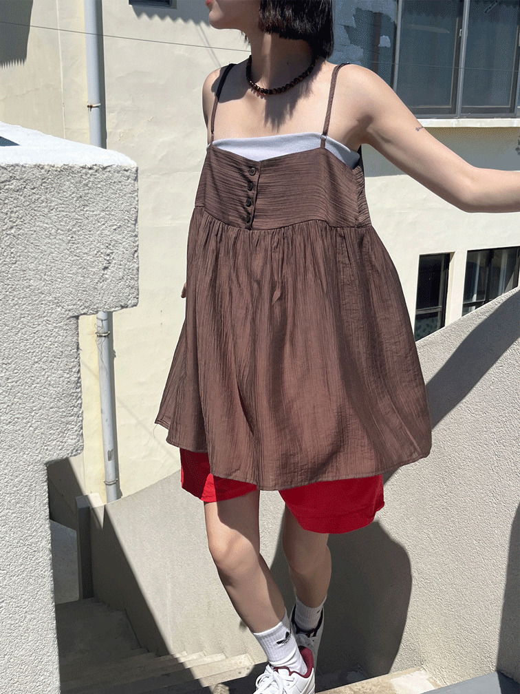Tencel Button Sleeveless BL