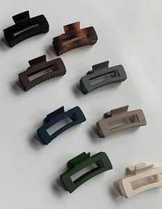 Matte square big hair clip