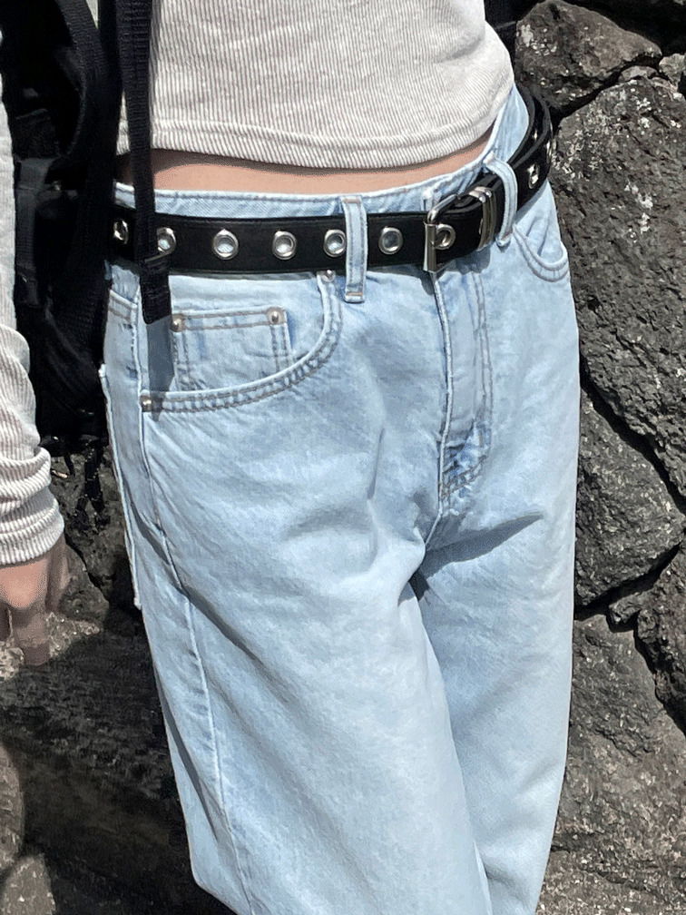 black eyelet belt